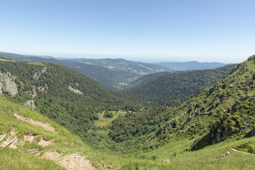 Fototapeta na wymiar summit le Hoheneck at haute du crete in the alsace region in France