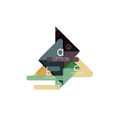 Triangle data visualization design, option infographic layout