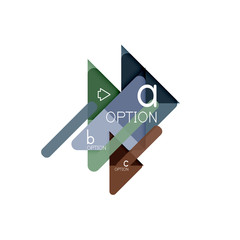 Triangle data visualization design, option infographic layout
