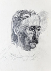 portrait, Pencil drawing, sketch
