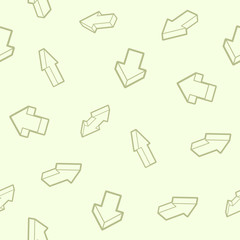 Arrows outline isometric pattern