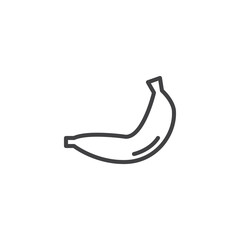 Banana outline icon. linear style sign for mobile concept and web design. Tropical fruit simple line vector icon. Symbol, logo illustration. Pixel perfect vector graphics