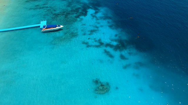 aerial view of nyang oo phee island andaman sea border myanmar - thailand