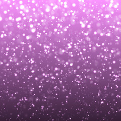 Falling snow on purple background
