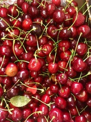 Fresh ripe cherry berry close-up