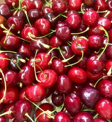 Fresh ripe cherry berry close-up