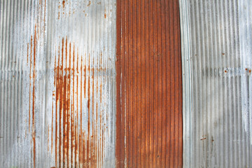 Rusty zinc wall vertical  background