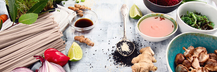 Asian food background