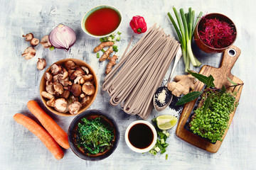Asian food background