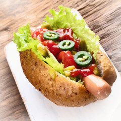 Delicious homemade hot dogs