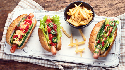 Delicious homemade hot dogs