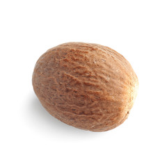 Nutmeg on white background