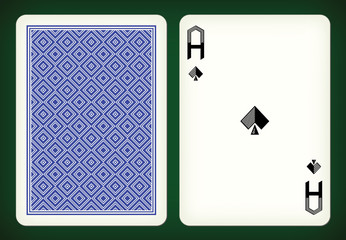 Ace of spades - playing cards vector illustration