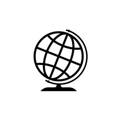 Fototapeta premium Simple world globe icon isolated on background.