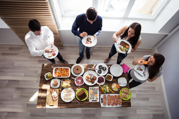 Friends Eating Lunch Together