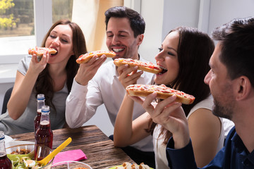 Friends Eating Delicious Bruschetta