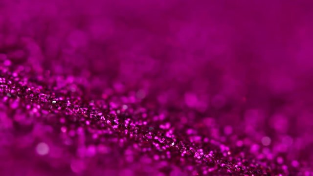 Set of 10 different glitter texture rotating. Close up macro.