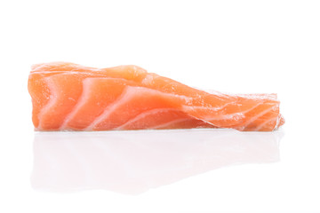 Fresh raw salmon fish isolated on a white