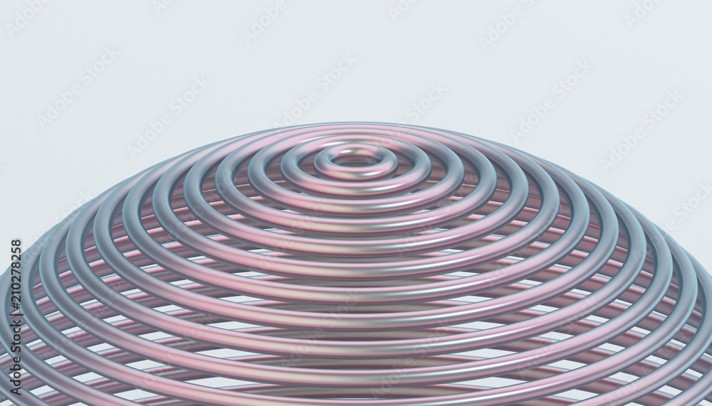 Poster abstract 3d rendering of geometric shape. minimalistic composition. modern background design with sp