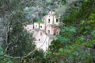 Small seaside village in Furore Fjord on Amalfi Coast, Italy