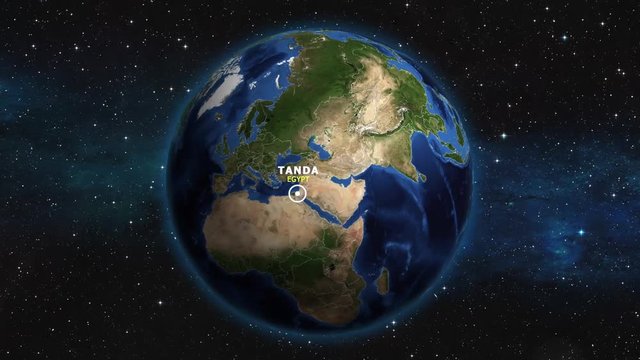 EGYPT TANDA ZOOM IN FROM SPACE