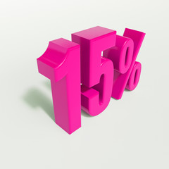 15 Percent Pink Sign