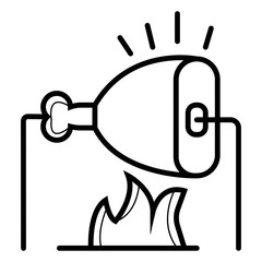 Grilled chicken vector icon
