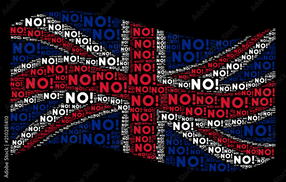 Poster waving british official flag on a black background. vector no text items are placed into geometric g