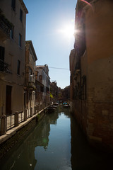 Alley in Venice, Canale Grande, sunshine