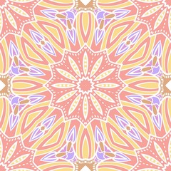 colored floral geometric vector pattern. Vector illustration. ideal for creative and decorative projects.
