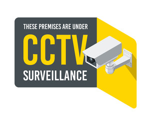 CCTV Camera sign 3D isometric