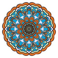 Decorative floral mandala. vector illustration. Tribal Ethnic Arabic, Indian, motif. for interior design, wallpaper, invitation