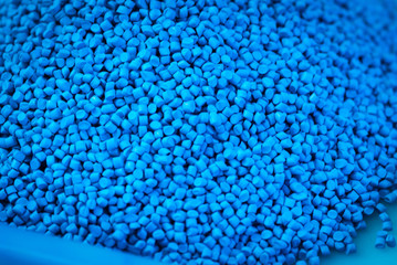 Detail of blue plastic polymer