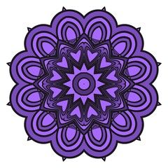 Mandala. Color flower ornament. Vector illustration