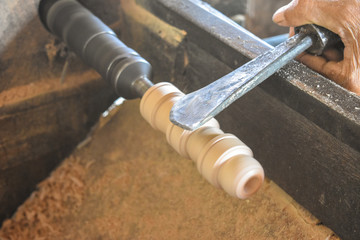 The Local Umbella made by woo and mulberry paper from Chiang Mai Thailand