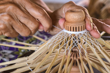 The Local Umbella made by woo and mulberry paper from Chiang Mai Thailand