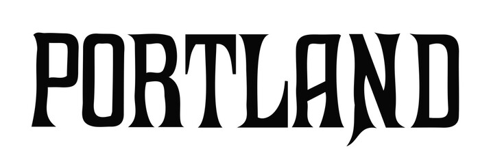 Portland vintage font #vector #isolated - Portland