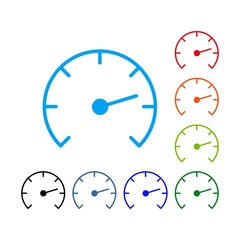 Датчик, сенсор. Разноцветный набор векторных иконок.