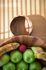 fresh fruits on the basket 