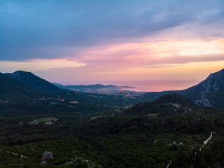 Fototapeta na wymiar Sunset in Montenegro