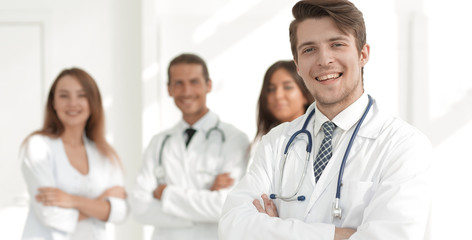 Fototapeta premium closeup.successful doctors of his colleagues