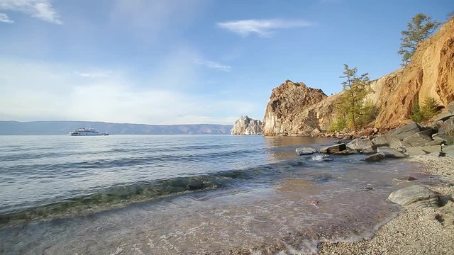Summer. Lake Baikal. Olkhon Island. Cape Burkhan (Shamanka)