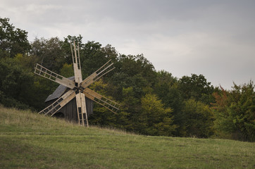 historically ancient wooden mill.