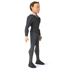 Low poly businessman - 3D Illustration