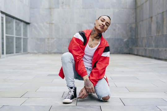 Trendy man in casual clothes