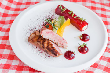 Duck with juicy vegetables	