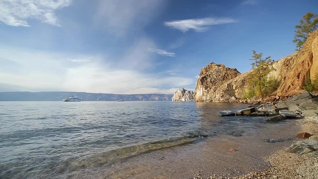 Summer. Lake Baikal. Olkhon Island. Cape Burkhan (Shamanka)