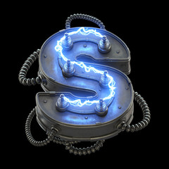 High voltage lightning font