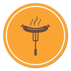 Barbecue sausage icon