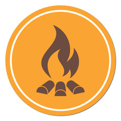 Campfire silhouette icon
